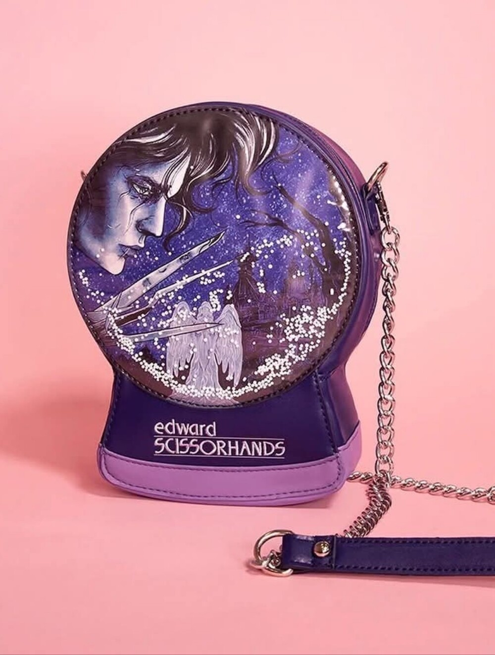 NWT: Edward Scissorhands Snow Globe Bag by Vixen by Micheline Pitt